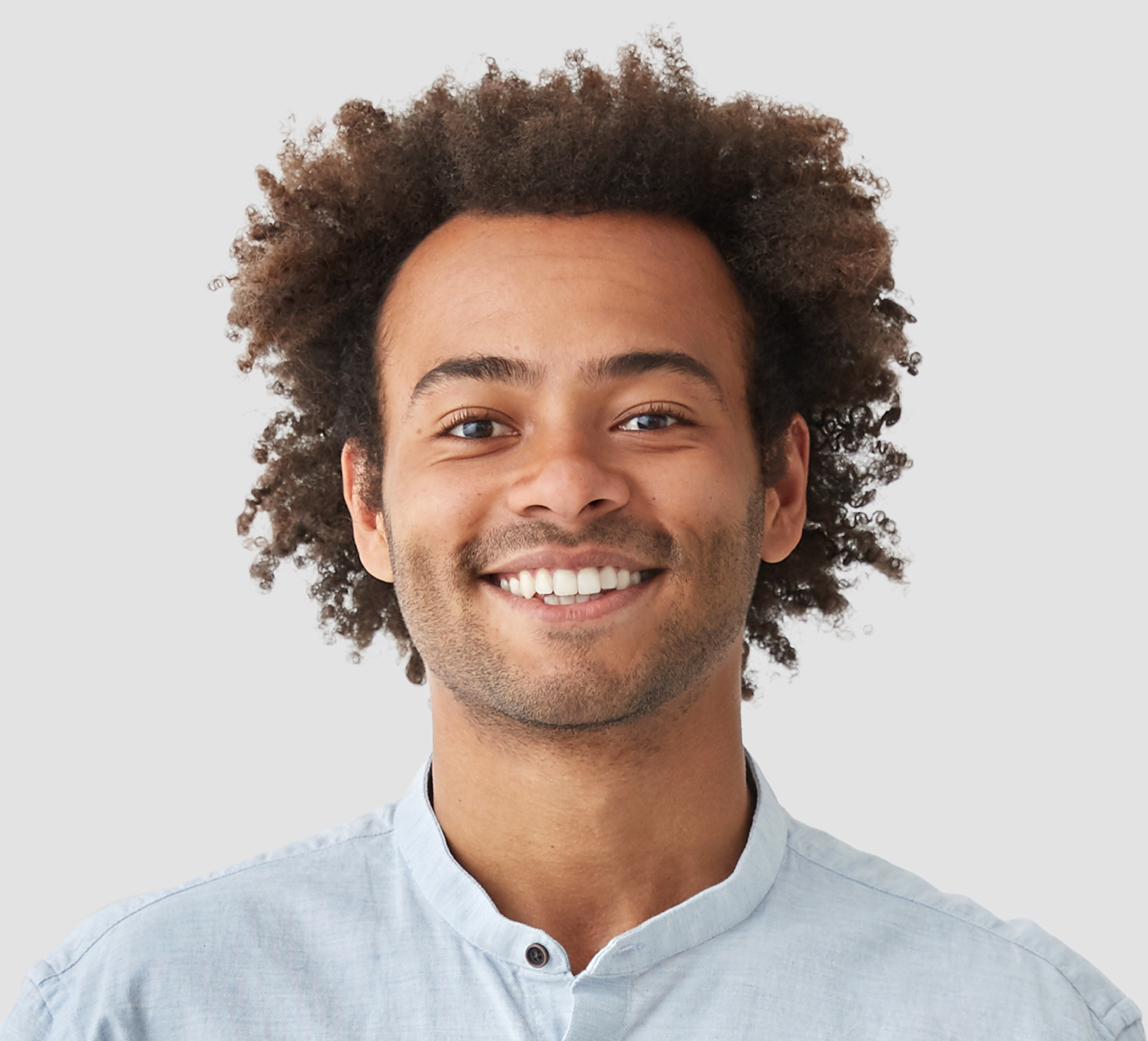 Portrait of Mixed Race Man with Positive Emotions