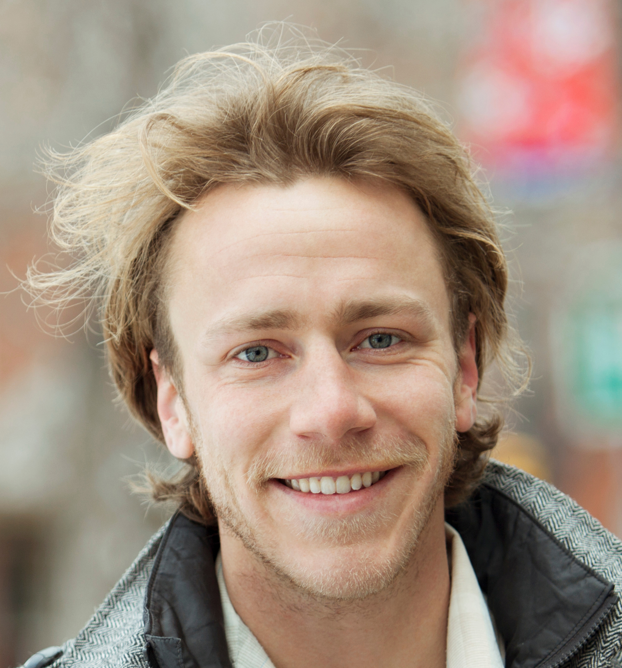 Portrait of White Bearded Man with Ginger Hair